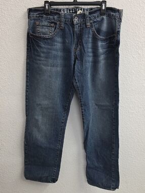 Guess Rebel Straight Cotton Denim Blue Jeans